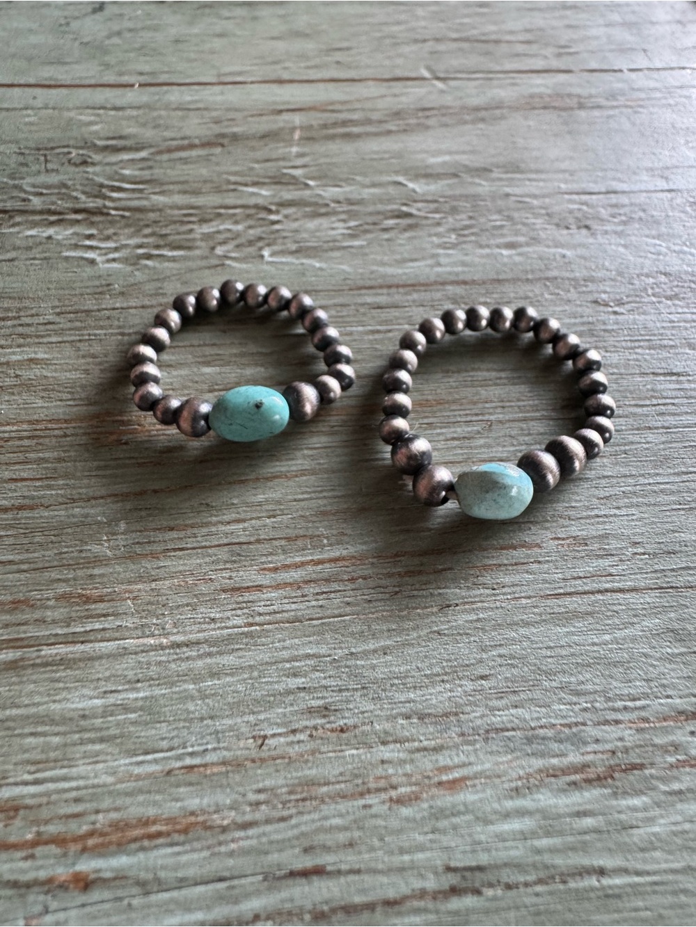 Golden Hills Turquoise Bead Stretch Ring